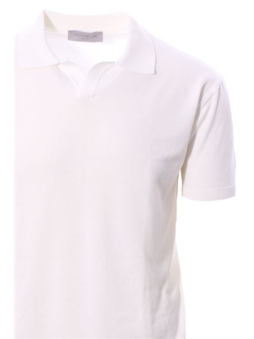 cotton polo DETWELVE | F-6215COTTON CREPEWHITE